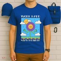 Work Hard Stay Humble Positive Mindset Mediation Cute Gift T-Shirt thumb 6