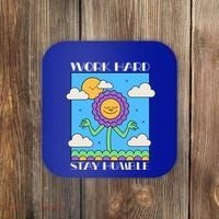 Work Hard Stay Humble Positive Mindset Mediation Cute Gift Coaster thumb 0