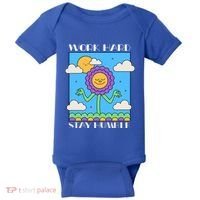 Work Hard Stay Humble Positive Mindset Mediation Cute Gift Baby Bodysuit thumb 0
