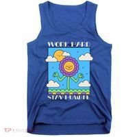Work Hard Stay Humble Positive Mindset Mediation Cute Gift Tank Top thumb 0