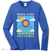 Work Hard Stay Humble Positive Mindset Mediation Cute Gift Women's Long Sleeve Shirt thumb 0