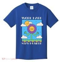 Work Hard Stay Humble Positive Mindset Mediation Cute Gift Kids T-Shirt thumb 0