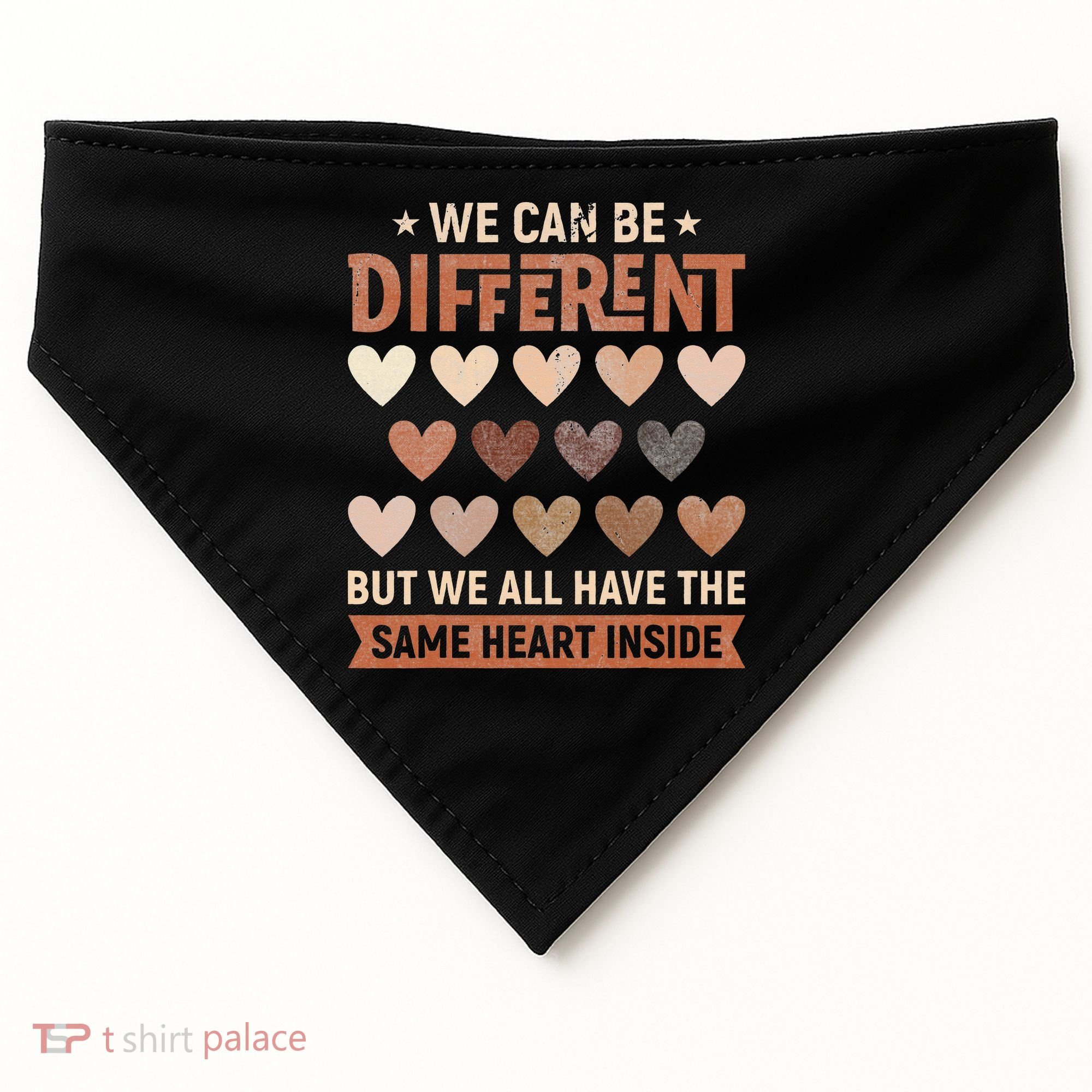 We Have The Same Heart Inside Black History Month USA-Made Doggie Bandana