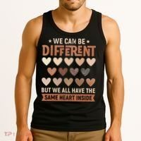 We Have The Same Heart Inside Black History Month Tank Top thumb 3