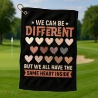 We Have The Same Heart Inside Black History Month Golf Towel thumb 1
