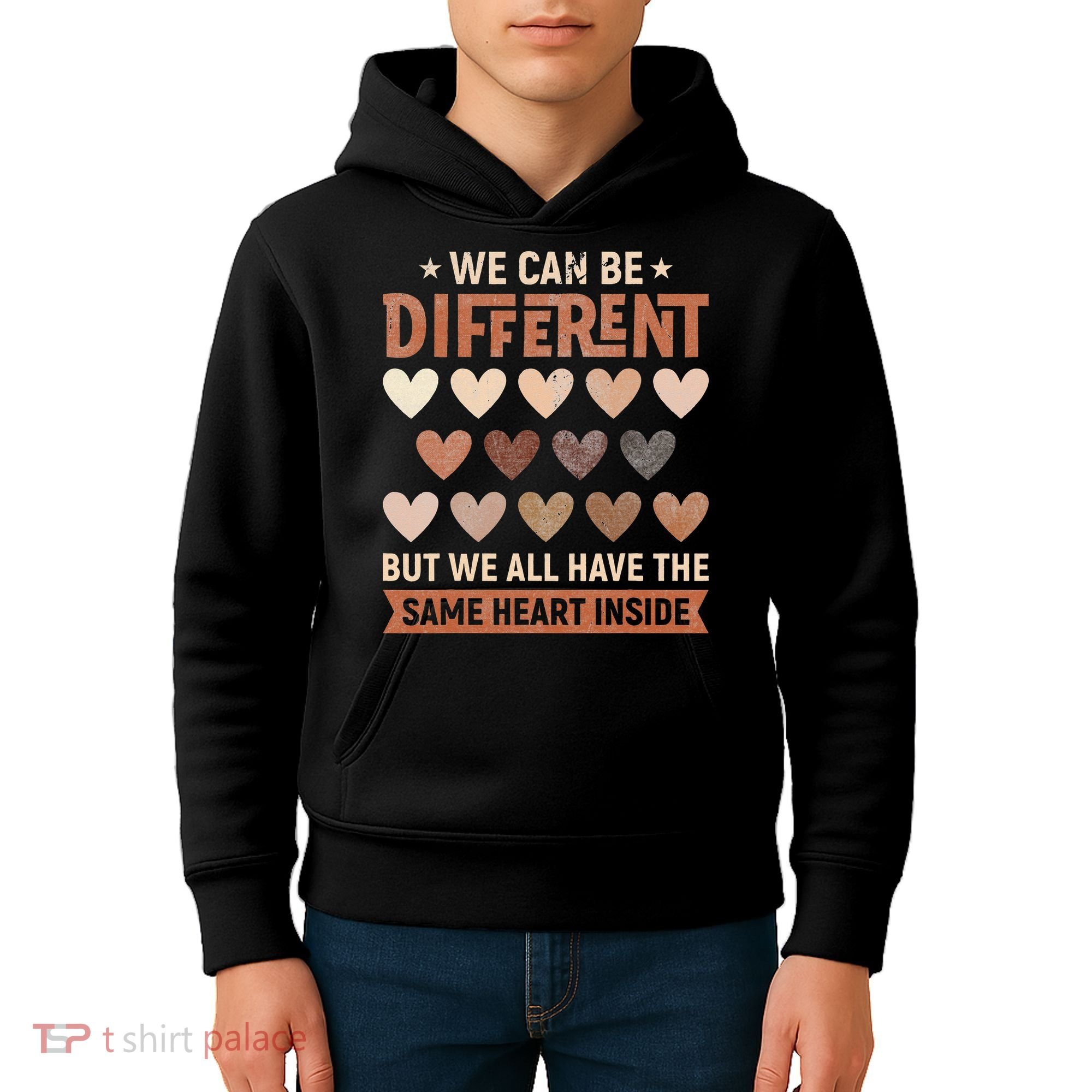 We Have The Same Heart Inside Black History Month Kids Hoodie