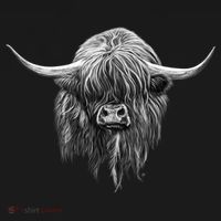 Wee Hamish The Scottish Highland Cow Cool Gift USA-Made Doggie Bandana thumb 2