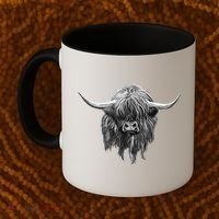 Wee Hamish The Scottish Highland Cow Cool Gift Coffee Mug thumb 2
