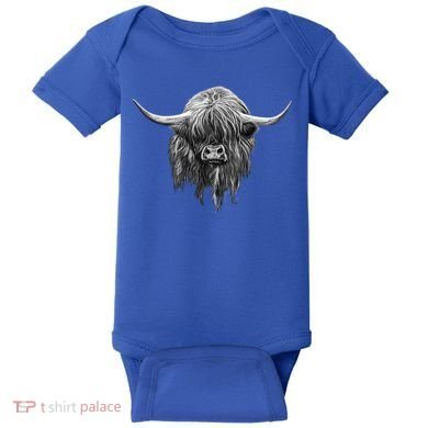 Wee Hamish The Scottish Highland Cow Cool Gift Baby Bodysuit