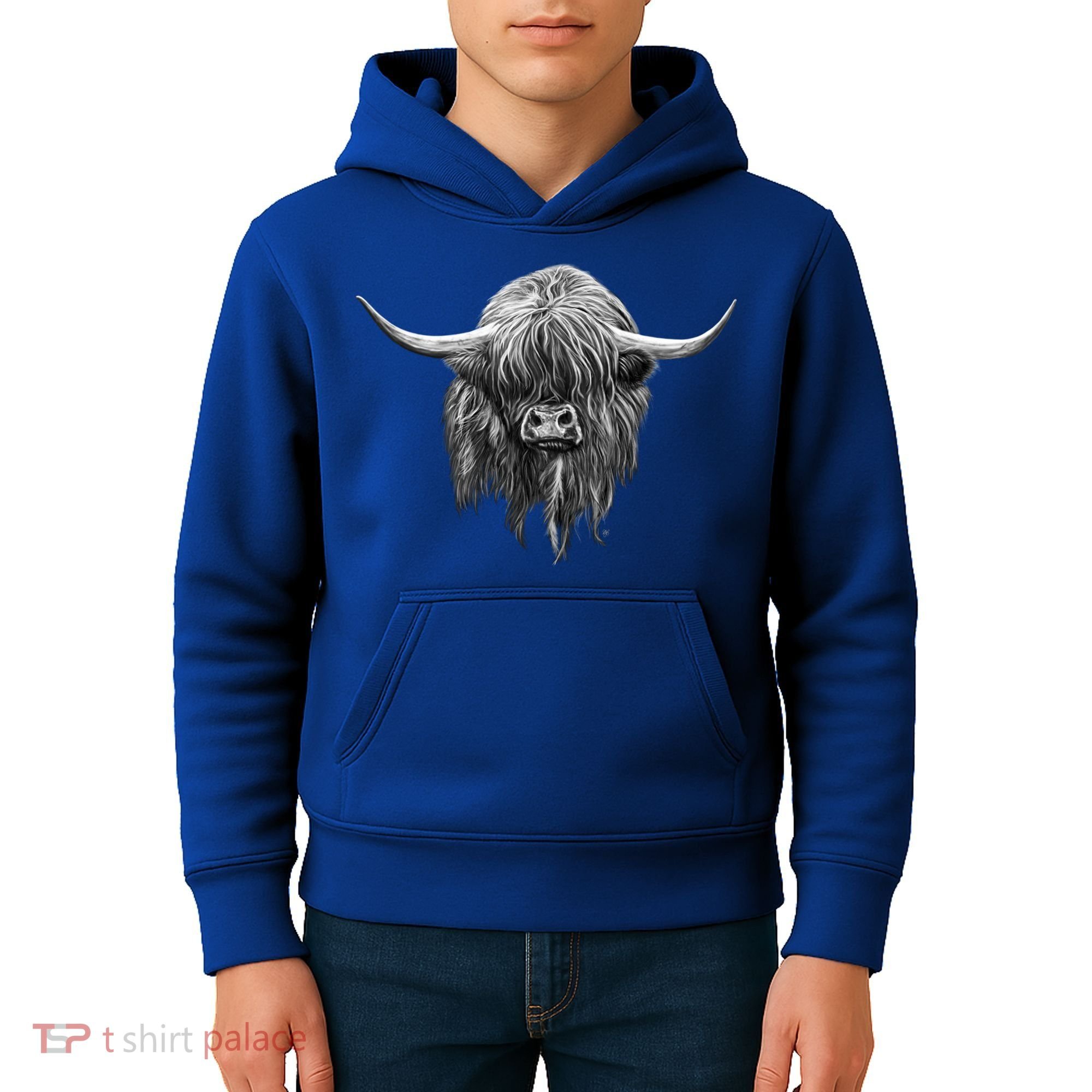 Wee Hamish The Scottish Highland Cow Cool Gift Kids Hoodie