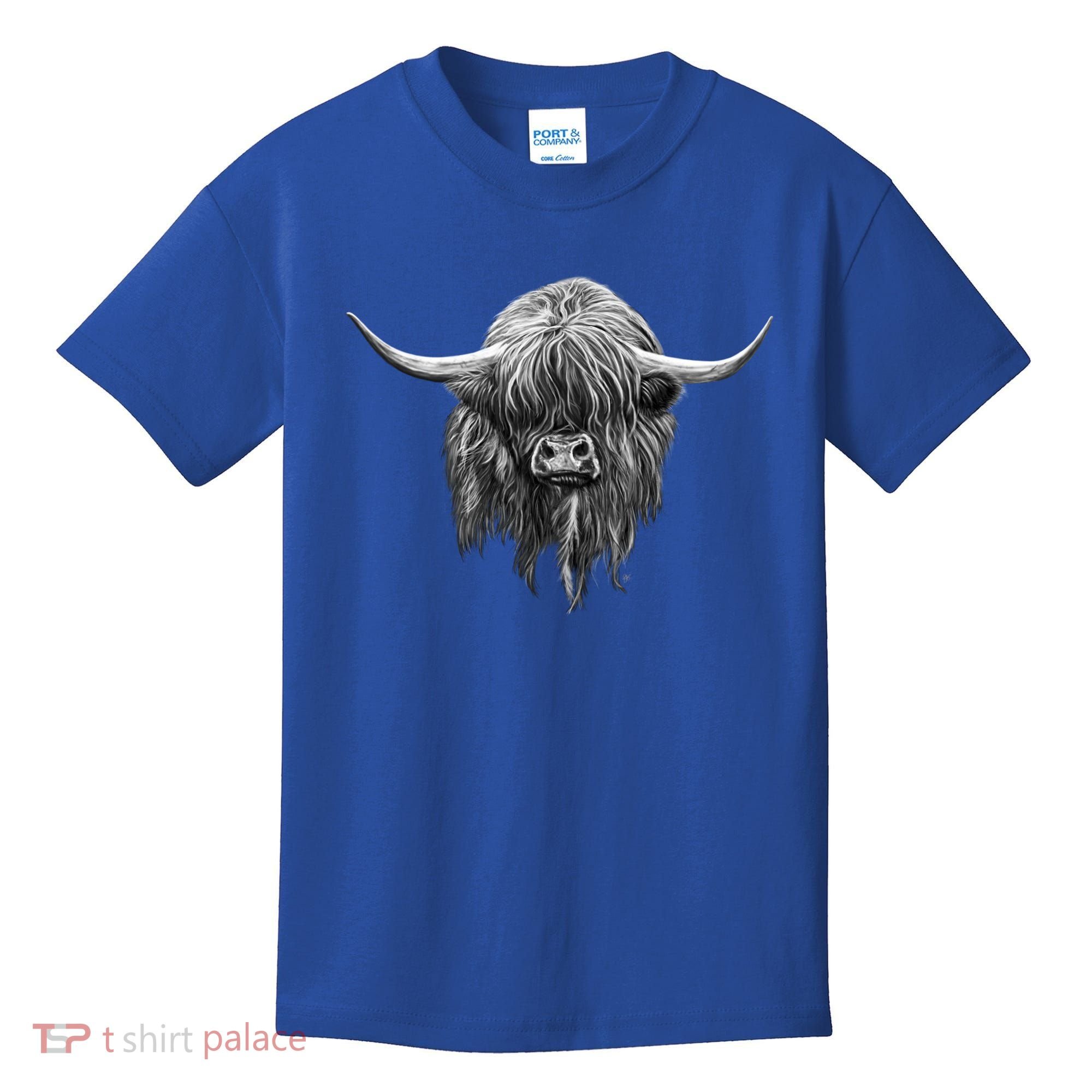 Wee Hamish The Scottish Highland Cow Cool Gift Kids T-Shirt