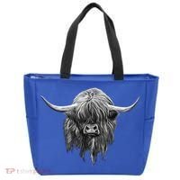 Wee Hamish The Scottish Highland Cow Cool Gift Tote Bag thumb 0