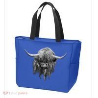 Wee Hamish The Scottish Highland Cow Cool Gift Tote Bag thumb 3