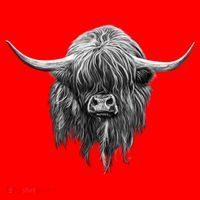 Wee Hamish The Scottish Highland Cow Cool Gift Santa Hat thumb 1