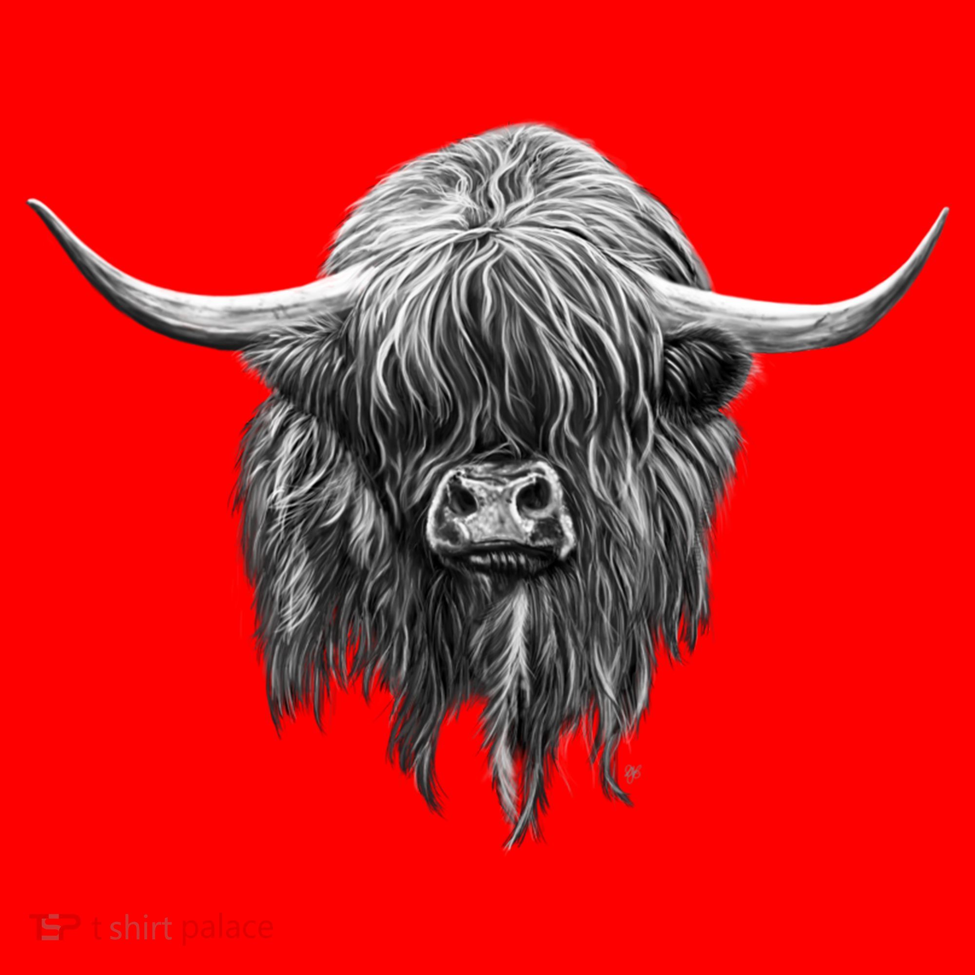 Wee Hamish The Scottish Highland Cow Cool Gift Santa Hat
