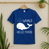 Whale Hello There Funny Save Whale Funny Gift T-Shirt thumb 2