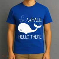 Whale Hello There Funny Save Whale Funny Gift T-Shirt thumb 3