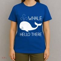 Whale Hello There Funny Save Whale Funny Gift T-Shirt thumb 4