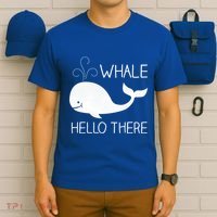 Whale Hello There Funny Save Whale Funny Gift T-Shirt thumb 6