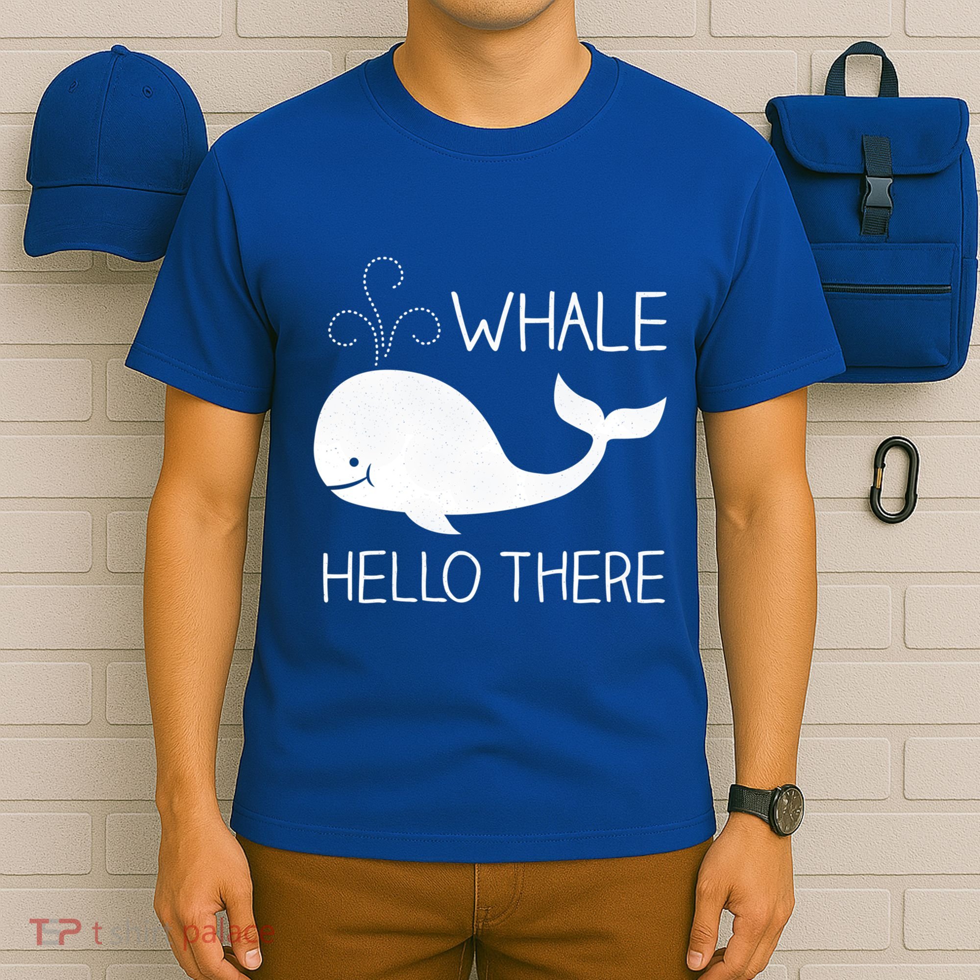 Whale Hello There Funny Save Whale Funny Gift T-Shirt