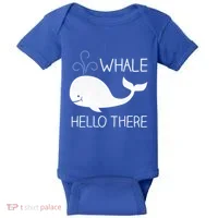 Whale Hello There Funny Save Whale Funny Gift Baby Bodysuit thumb 0
