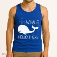 Whale Hello There Funny Save Whale Funny Gift Tank Top thumb 3