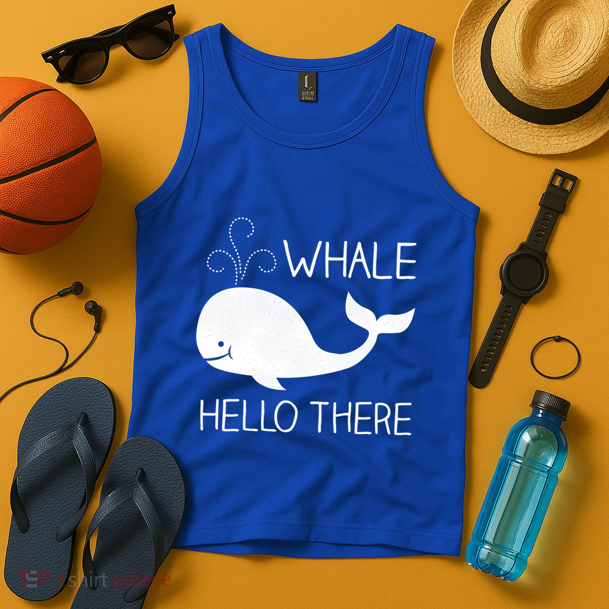 Whale Hello There Funny Save Whale Funny Gift Tank Top