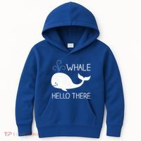 Whale Hello There Funny Save Whale Funny Gift Kids Hoodie thumb 0