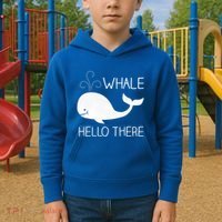 Whale Hello There Funny Save Whale Funny Gift Kids Hoodie thumb 2