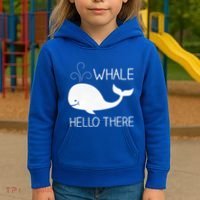 Whale Hello There Funny Save Whale Funny Gift Kids Hoodie thumb 3