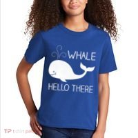 Whale Hello There Funny Save Whale Funny Gift Kids T-Shirt thumb 2