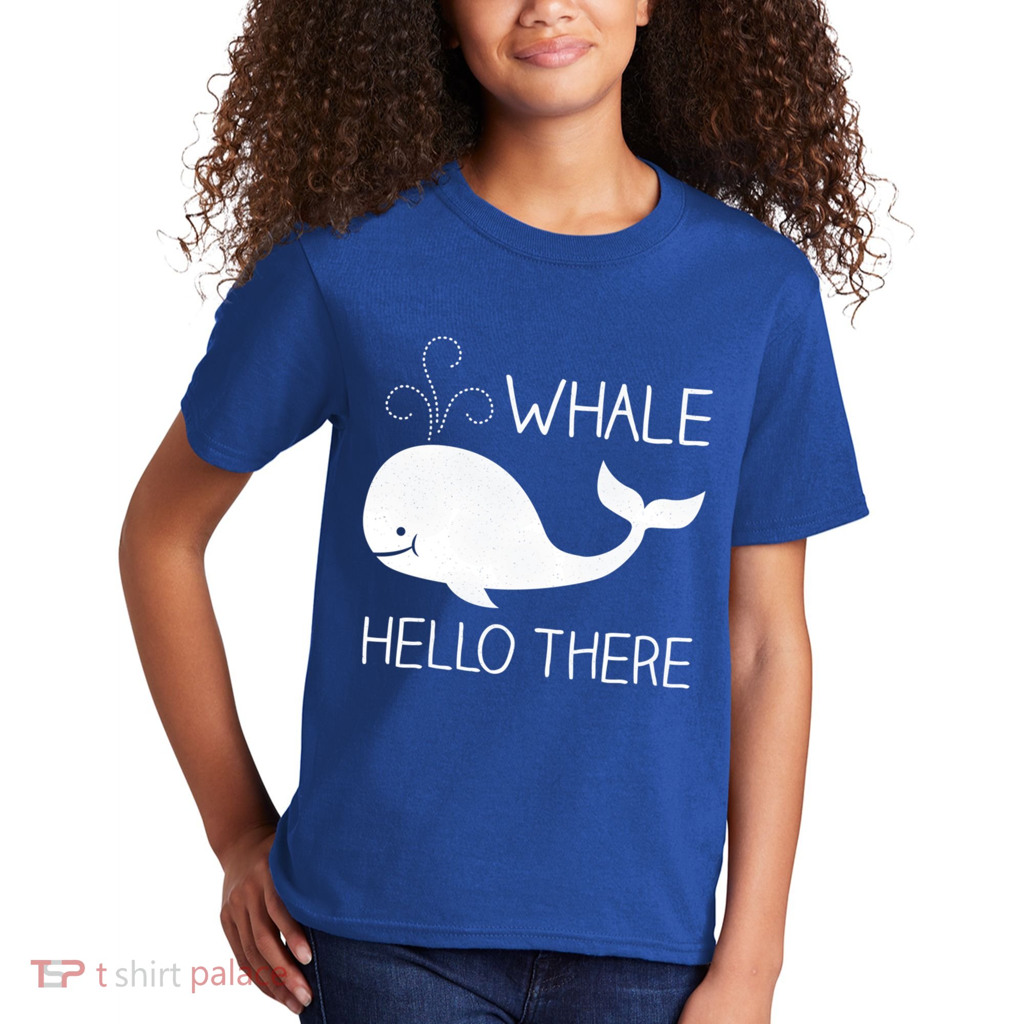 Whale Hello There Funny Save Whale Funny Gift Kids T-Shirt