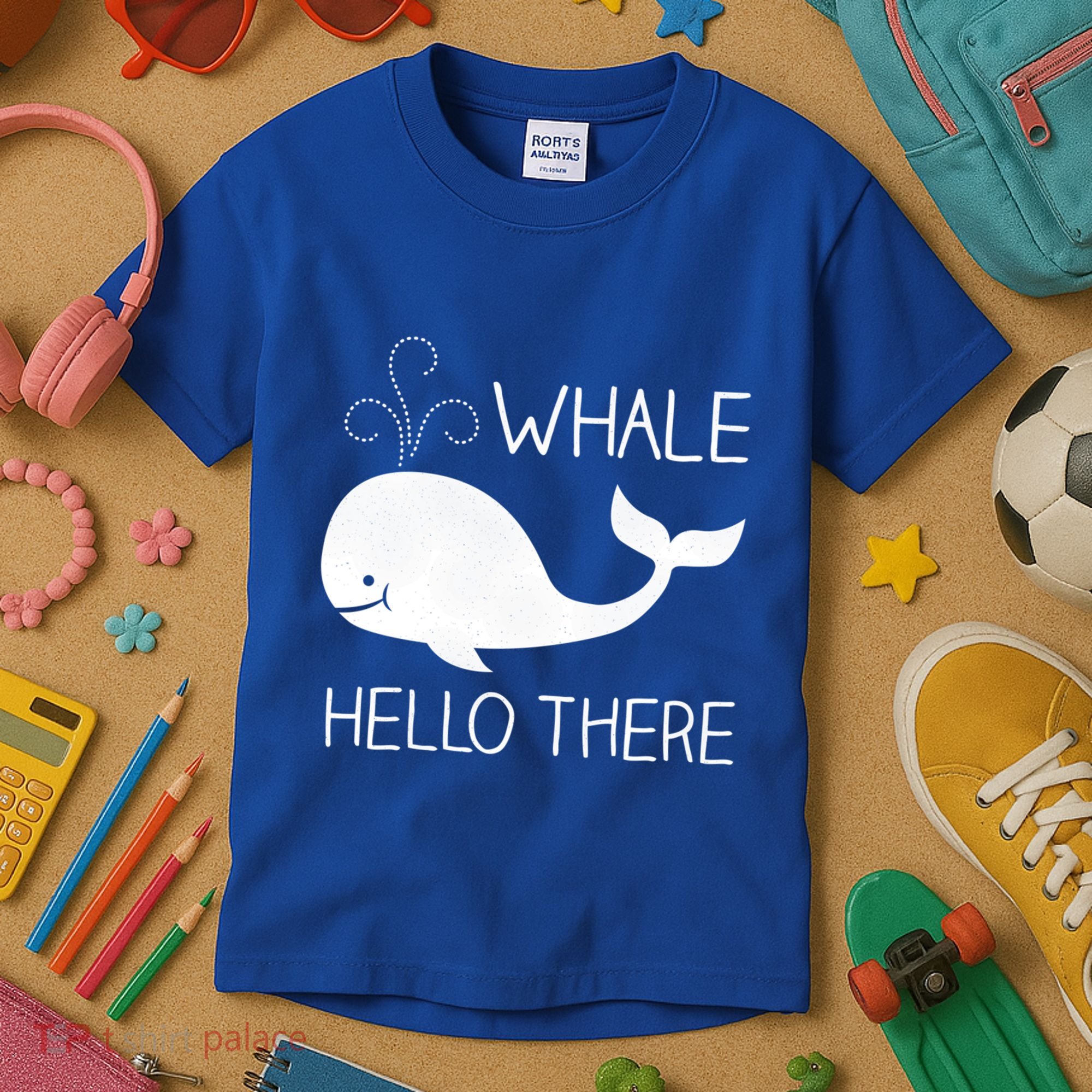 Whale Hello There Funny Save Whale Funny Gift Kids T-Shirt