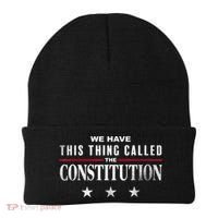 We Have This Thing Called The Constitution American Patriot Beanie thumb 0