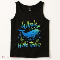Whale Hello There Whale Lover Whales Marine Biologist Tank Top thumb 2