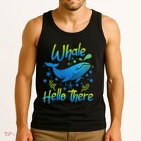 Whale Hello There Whale Lover Whales Marine Biologist Tank Top thumb 3