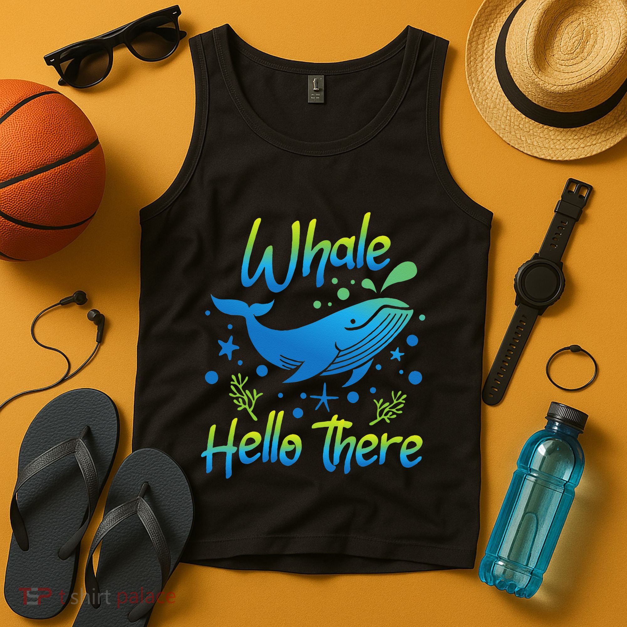 Whale Hello There Whale Lover Whales Marine Biologist Tank Top