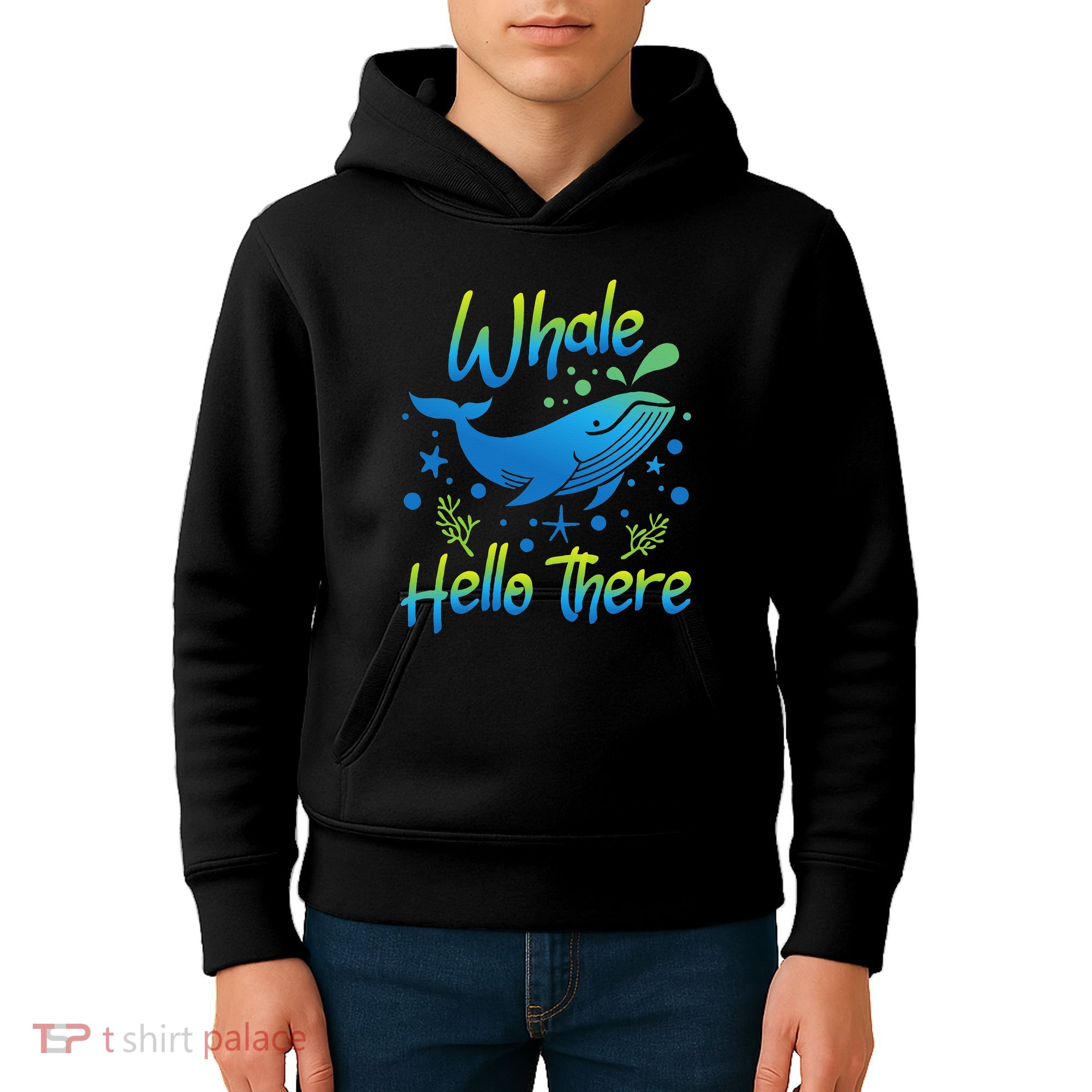 Whale Hello There Whale Lover Whales Marine Biologist Kids Hoodie