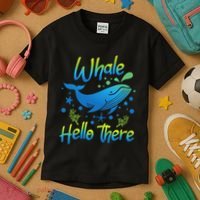 Whale Hello There Whale Lover Whales Marine Biologist Kids T-Shirt thumb 3