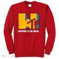 Wtf Happened To Music Funny Retro Music 80s 90s Sweatshirt thumb 0