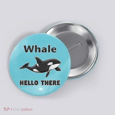 Whale Hello There Killer Whale Button