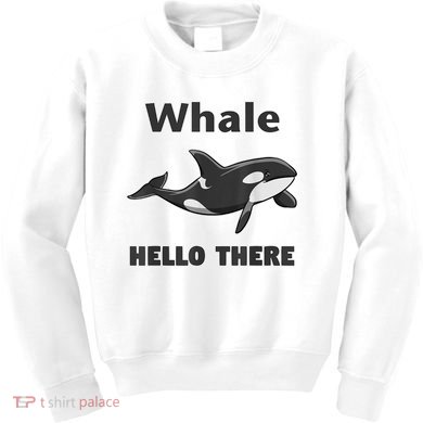 Whale Hello There Killer Whale Kids Sweatshirt