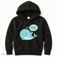 Whale Hello There Kids Hoodie thumb 0