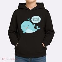 Whale Hello There Kids Hoodie thumb 2