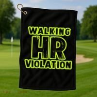 Walking Hr Violation Golf Towel thumb 1