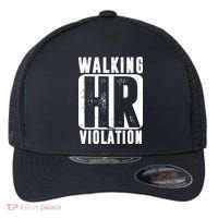 Walking HR Violation Funny Flexfit Unipanel Trucker Cap thumb 0