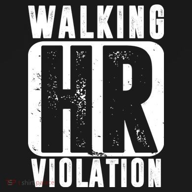 Walking HR Violation Funny Flexfit Unipanel Trucker Cap