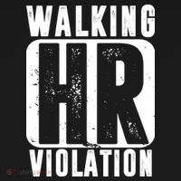 Walking HR Violation Funny Polo thumb 3