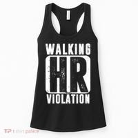 Walking HR Violation Funny Women's Tank Top thumb 0