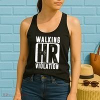 Walking HR Violation Funny Women's Tank Top thumb 2